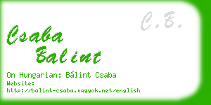csaba balint business card